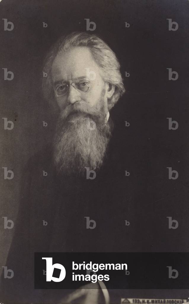 Nikolay Mikhaylovsky, Russian philosopher and sociologist (b/w photo)