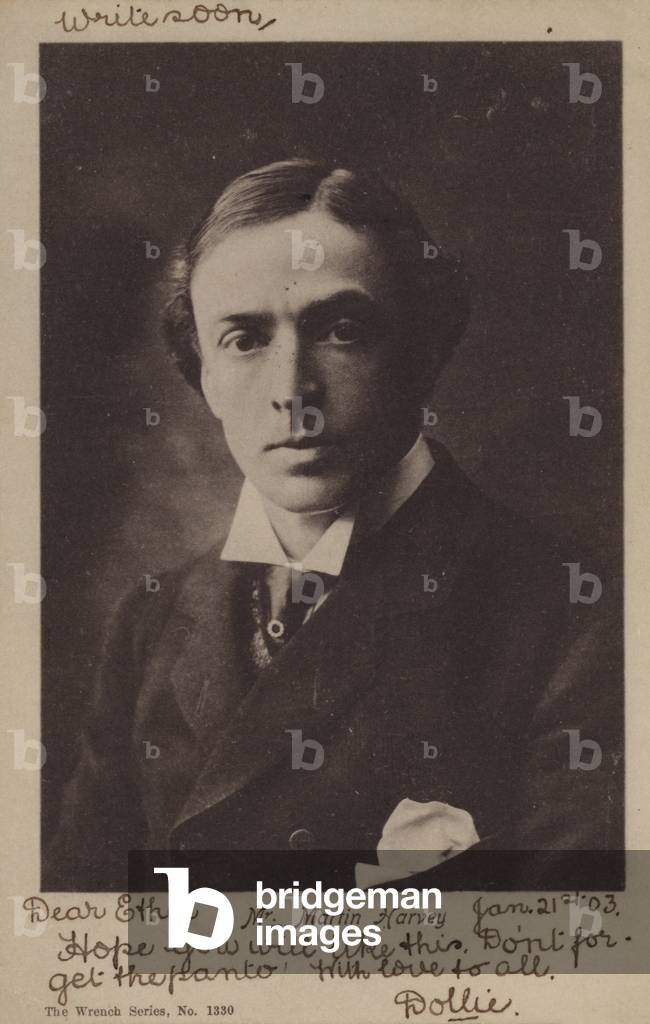 John Martin-Harvey, English stage actor (b/w photo)
