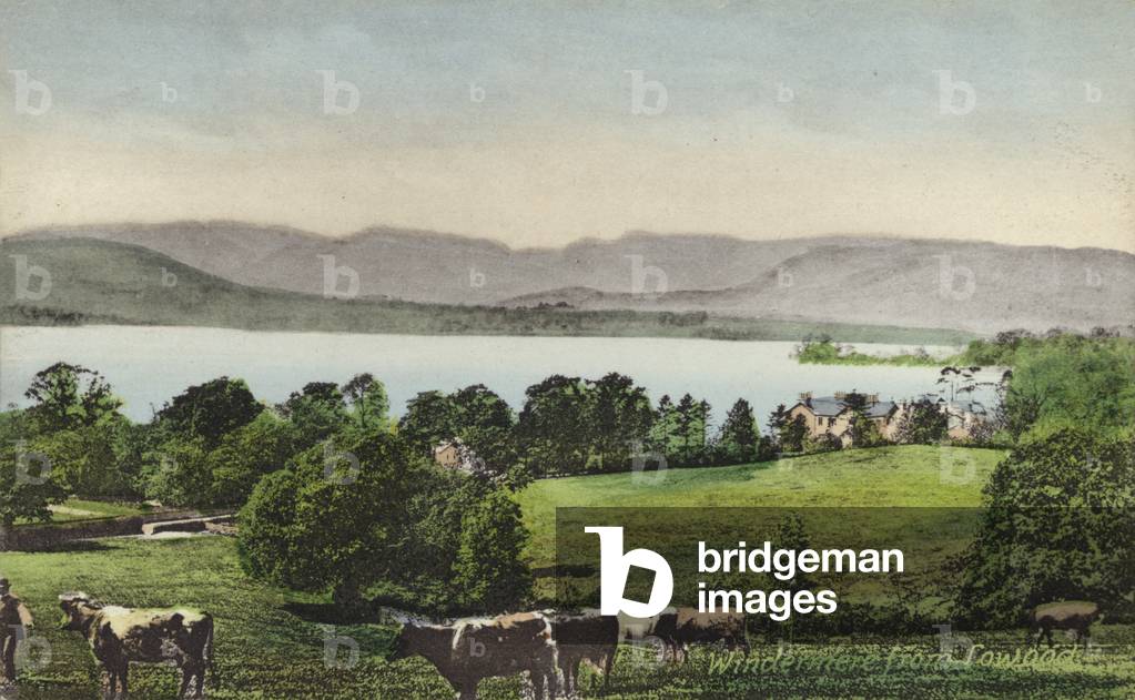 Windermere from Low Wood (coloured photo)