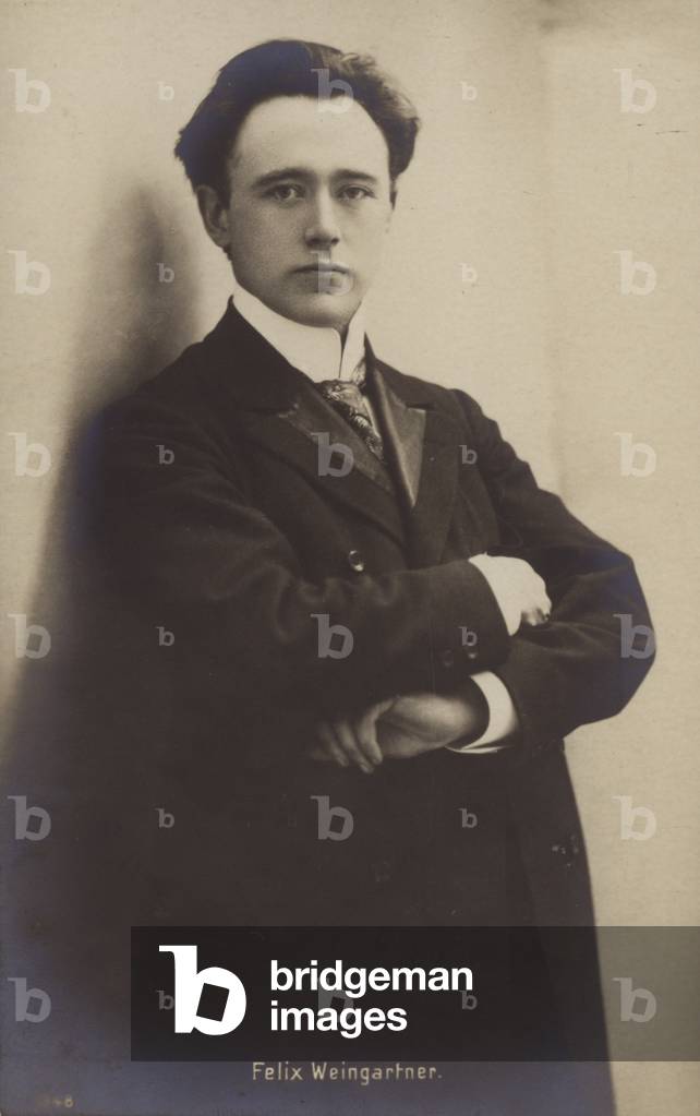 Portrait of Felix von Weingartner (b/w photo)
