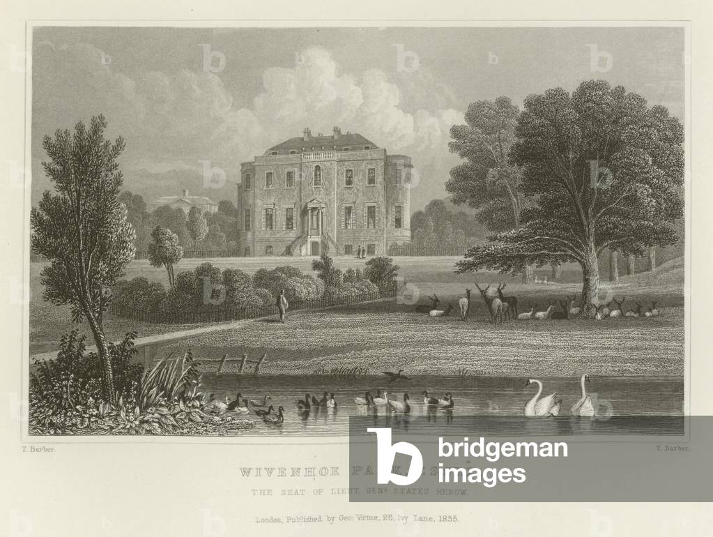 Wivenhoe Park, Essex, the Seat of Lieutenant General States Rebow (engraving)