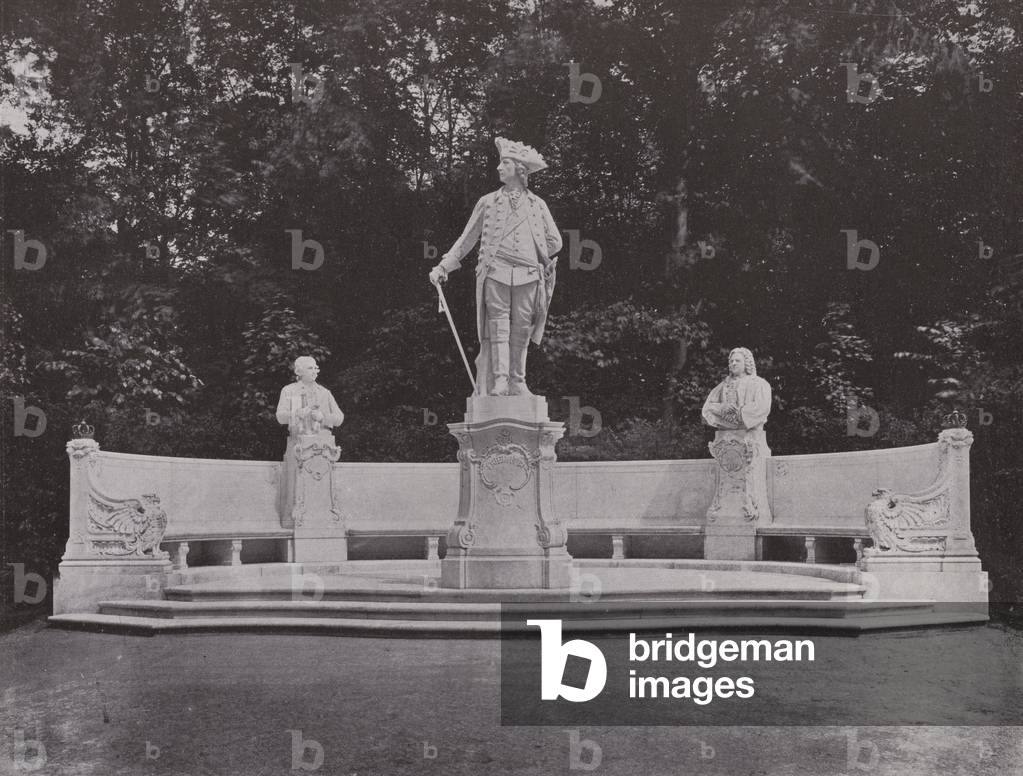Denkmal In Der Sieges-Allee, Friedrich Der Grosse (b/w photo)