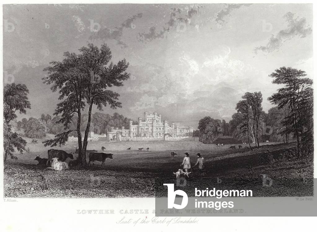 Lowther Castle and Park in Westmorland (engraving)