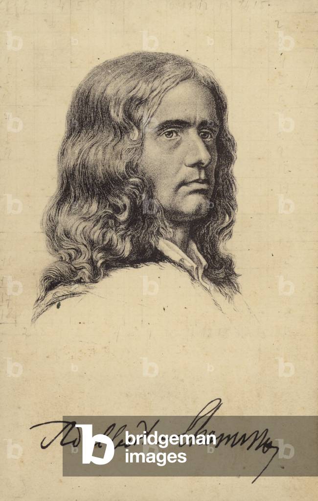Adalbert von Chamisso (1781-1838), German poet and botanist (litho)