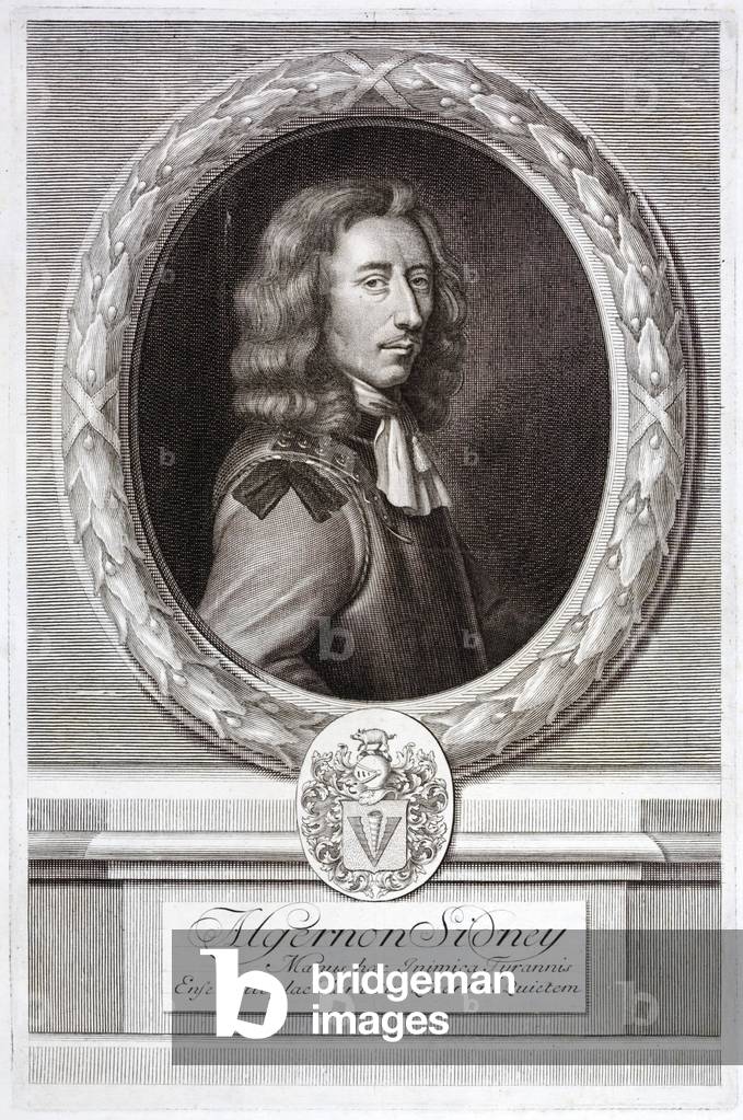 Algernon Sidney, English republican political theorist and soldier (engraving)