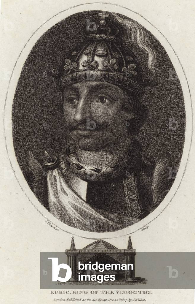 Portrait of Euric, King of the Visigoths (engraving)
