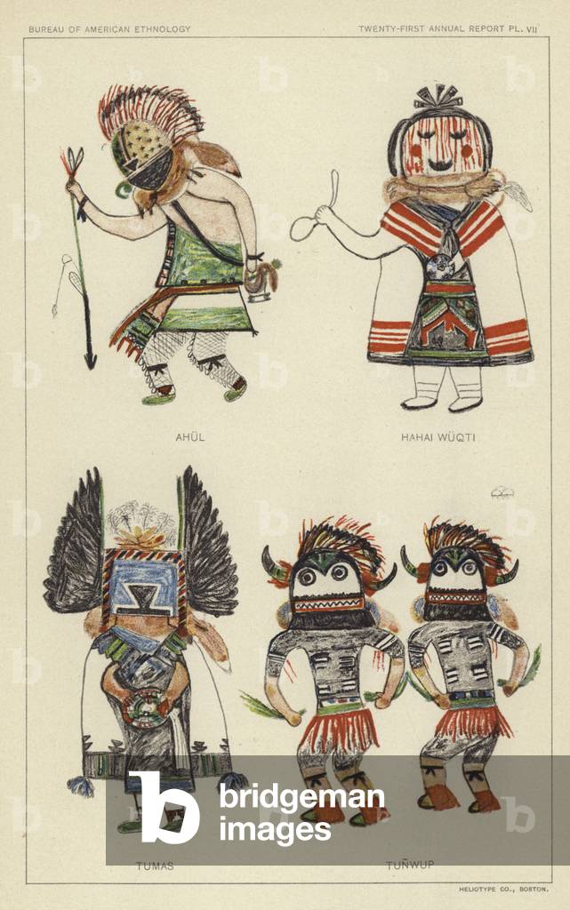 Ahul, Hahai Wuqti, Tumas, Tunwup (colour litho)