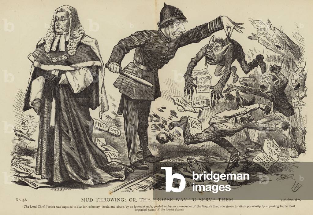 Mud throwing; or the proper way to serve them (engraving)