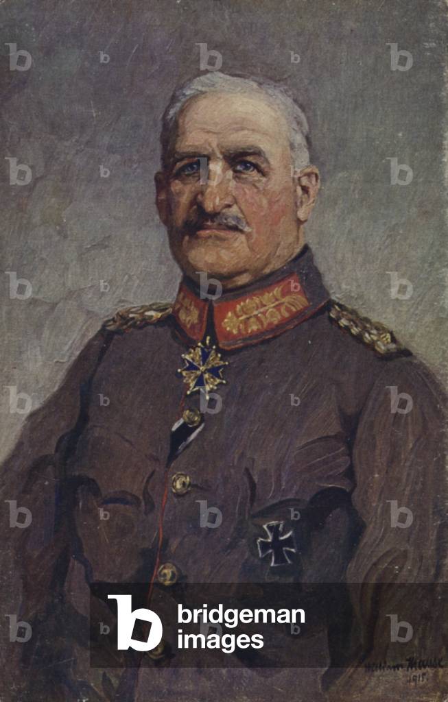 Alexander von Linsingen, German general (colour litho)