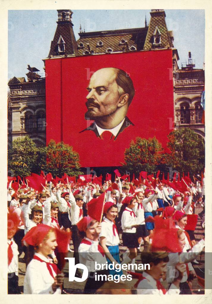 May Day parade on Red Square, Moscow, 1972 (colour photo)