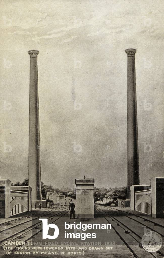 Camden Town Fixed Engine Station, 1838 (litho)