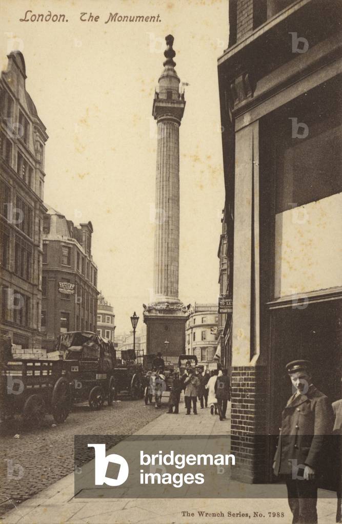 London, The Monument (b/w photo)