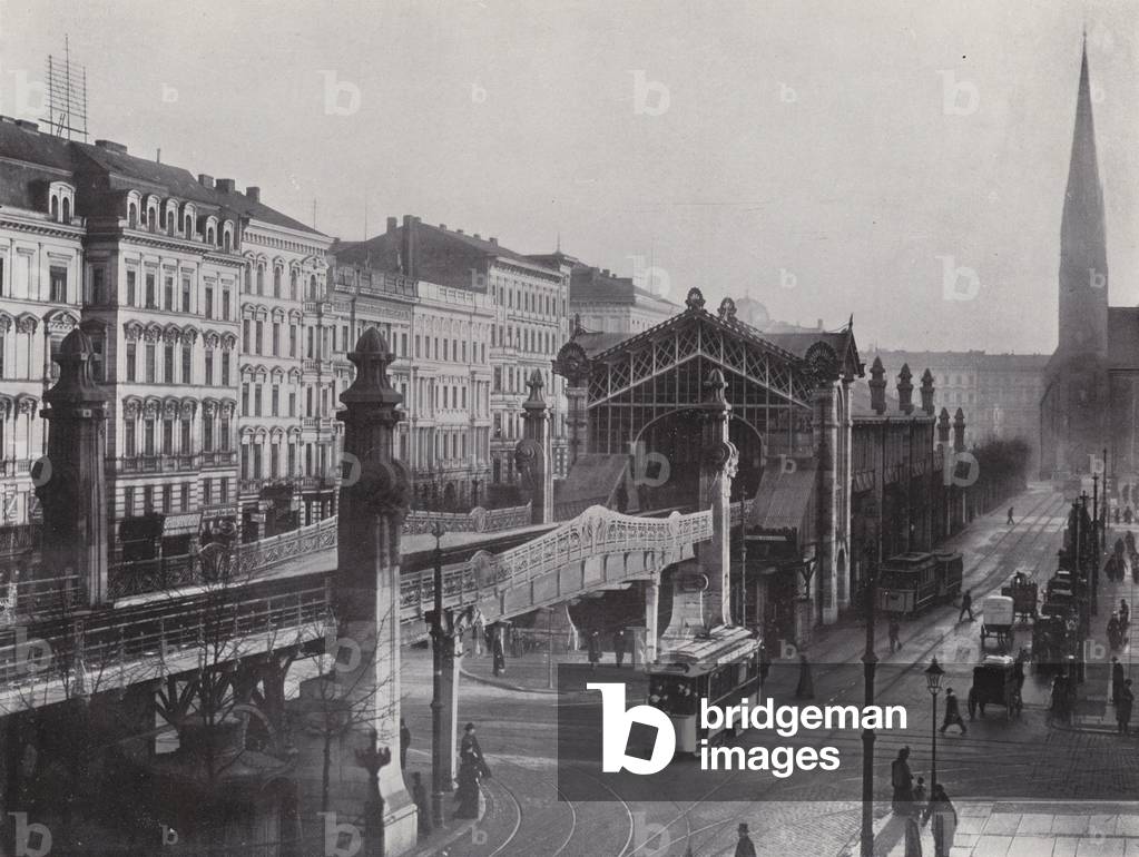 Bulow- Und Potsdamer Strassen-Ecke, Bahnhof Der Hochbahn (b/w photo)
