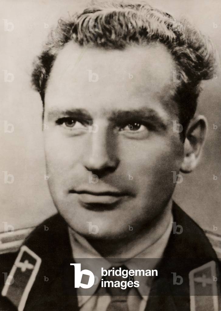 Gherman Titov, Soviet Russian cosmonaut (b/w photo)