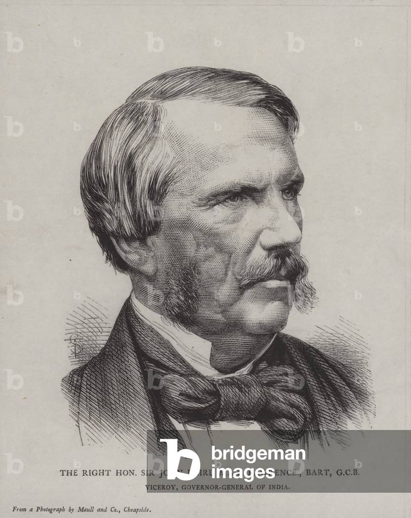 Sir John Laird Mair Lawrence, Viceroy and Governor-General of India (engraving)