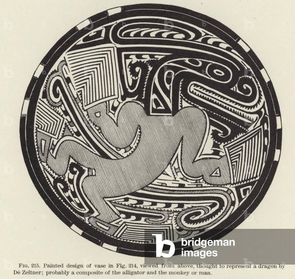 Painted design of vase (engraving)