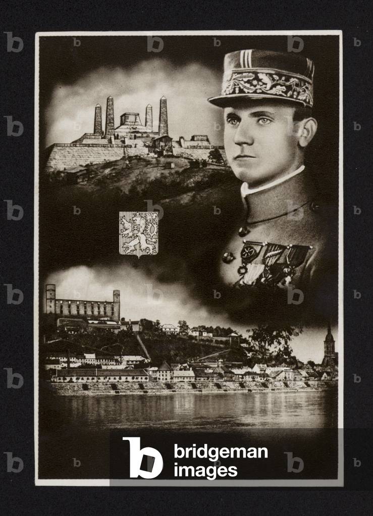 Milan Ratislav Stepanik, Slovak soldier who served as a general in the French Army in the First World War and as Minister of War for Czechoslovakia (b/w photo)