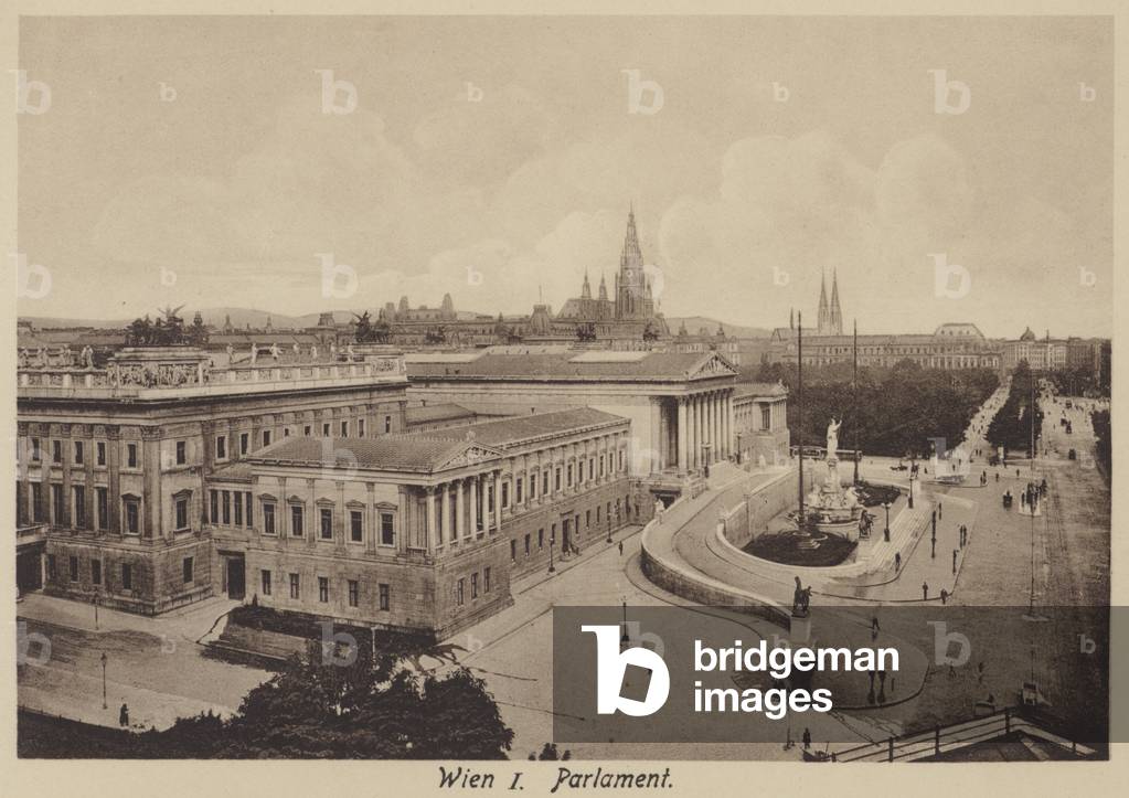 Wien I, Parlament (b/w photo)