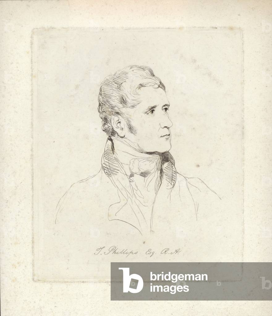 Thomas Phillips, English portrait and subject painter. Etching by Mary Dawson Turner (etching)