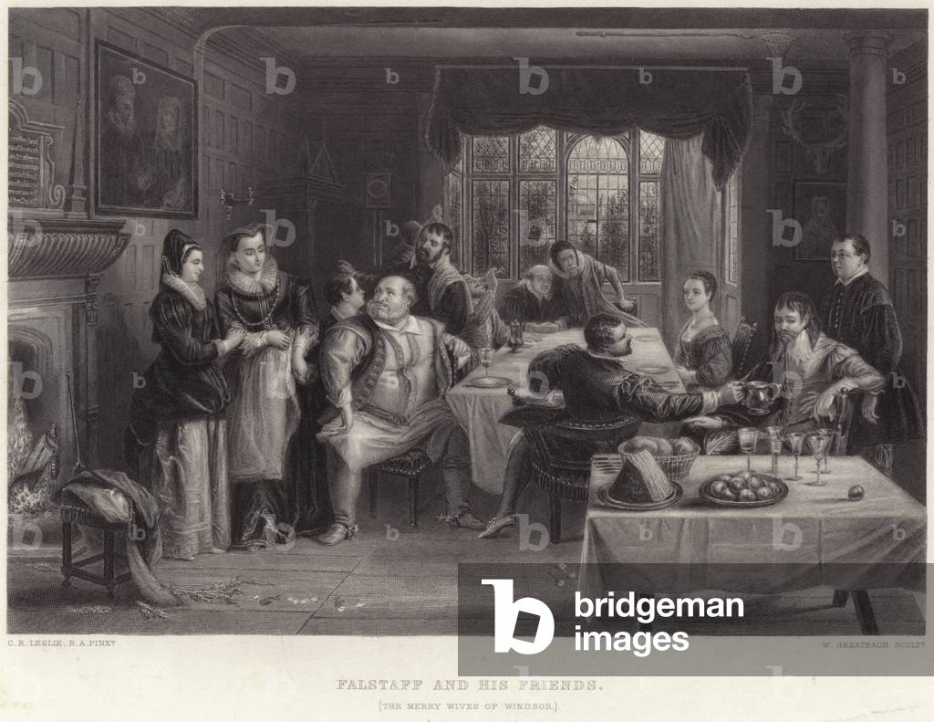 Falstaff and his friends (engraving)
