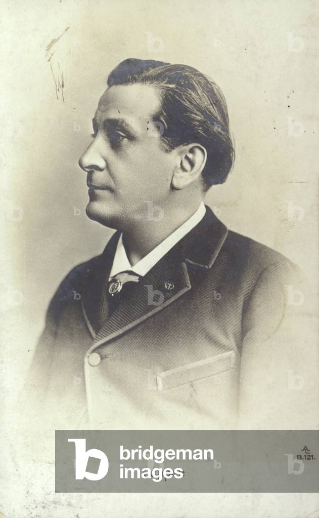 Francois Coppee (1842-1908), French poet and novelist (b/w photo)