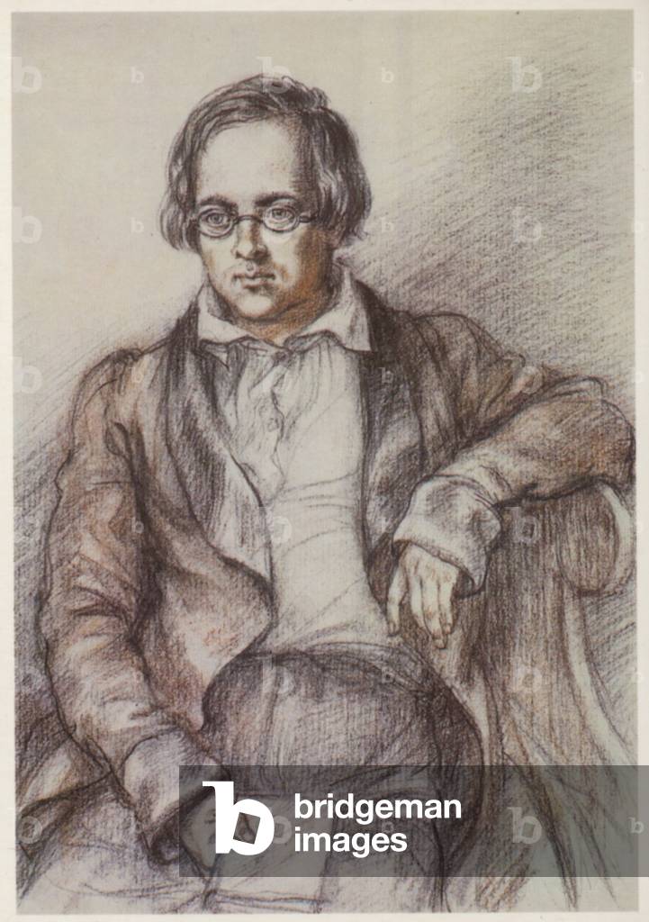 Anton Delvig, Russian poet (colour litho)