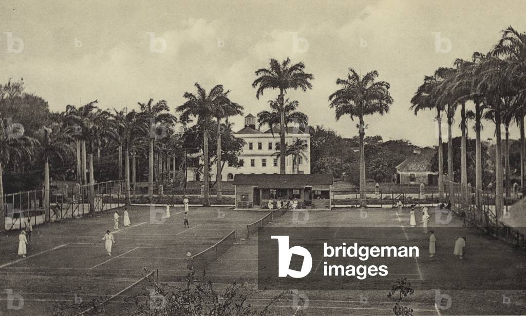 Belleville Tennis Club, Barbados (b/w photo)