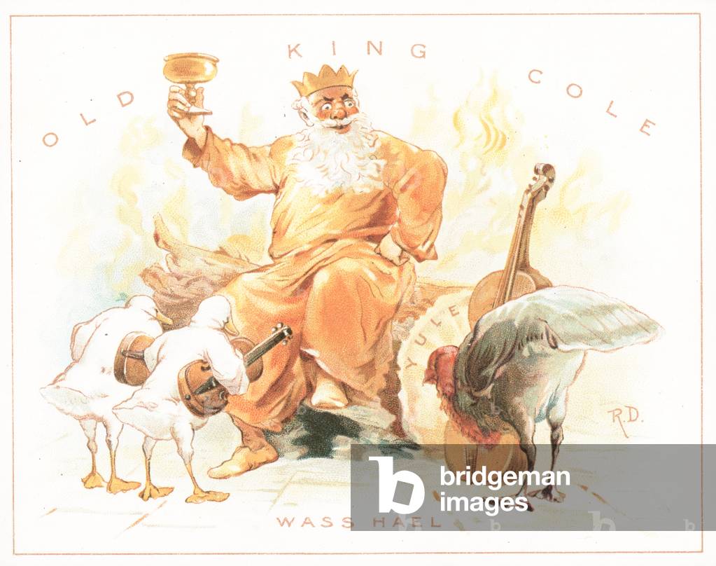 Old King Cole, Christmas Card (chromolitho)