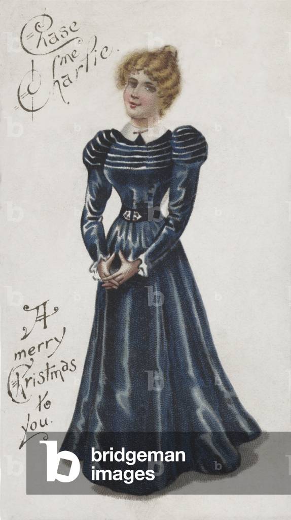 Chase me Charlie: Christmas card (chromolitho)