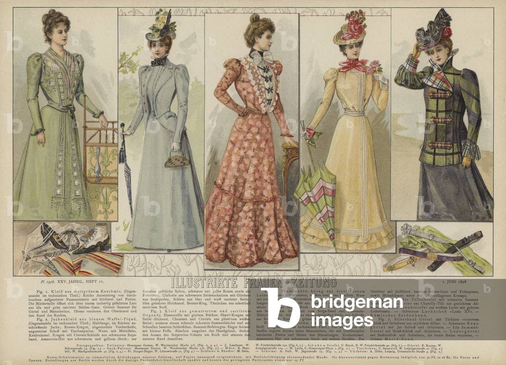 Illustration for Illustrirte Frauen-Zeitung (colour litho)