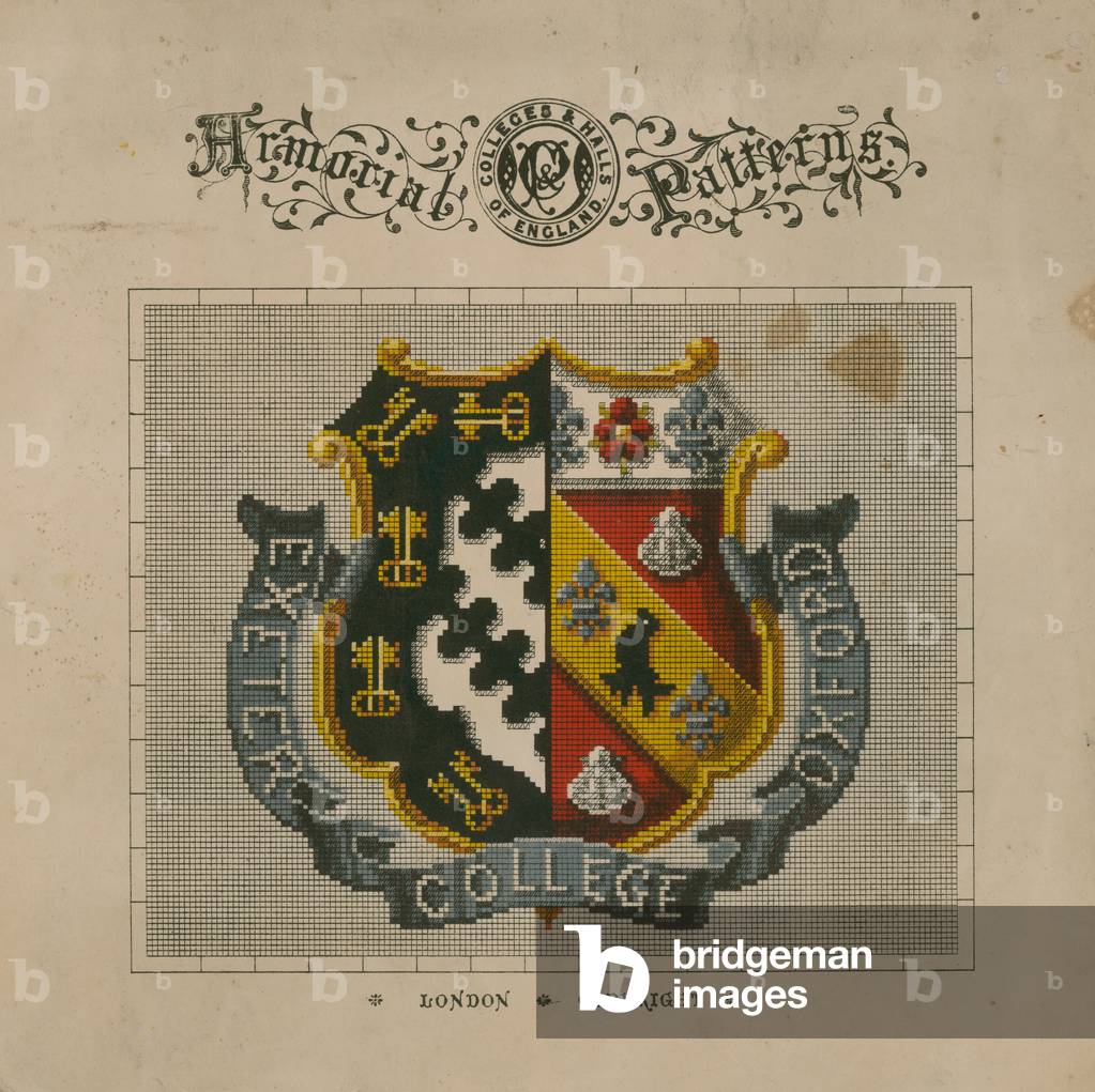 Exeter College Oxford (colour litho)