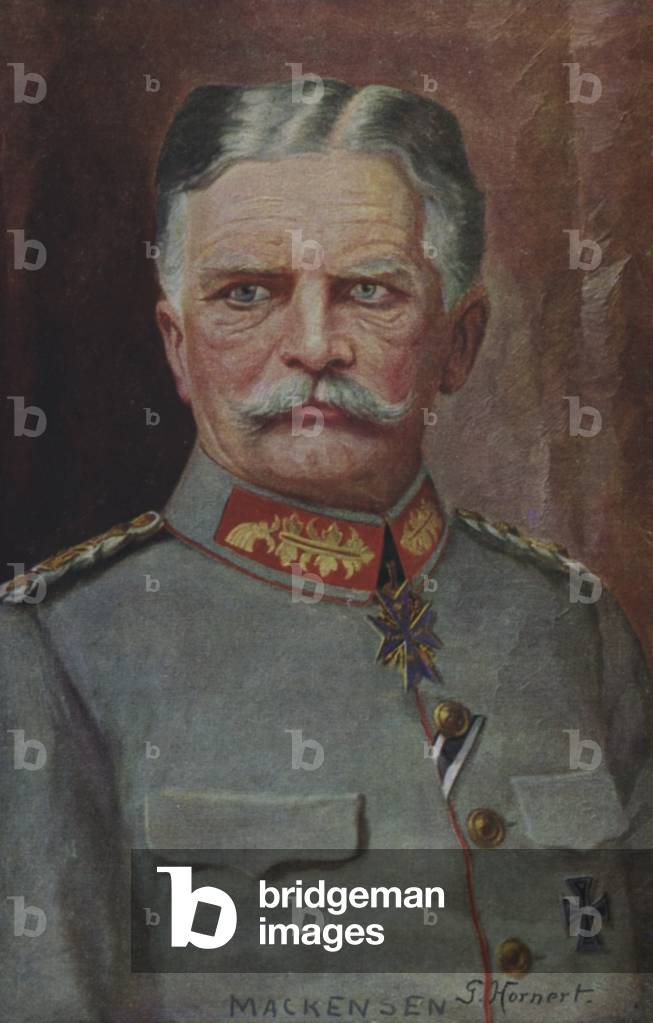 Field Marshal August von Mackensen, German military commander of the First World War (colour litho)