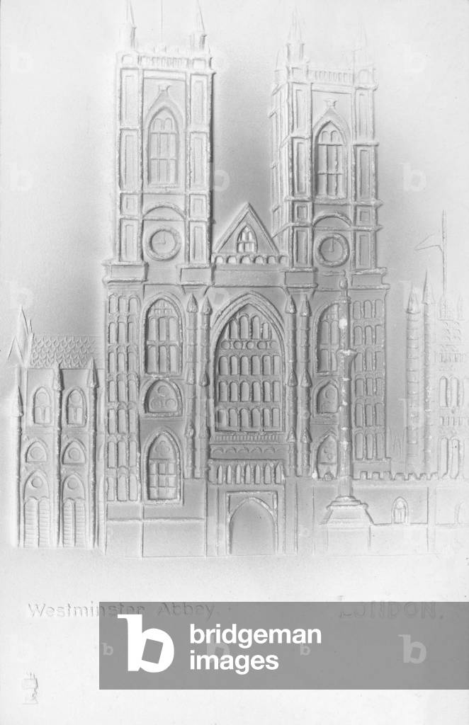 Westminster Abbey, London (litho)