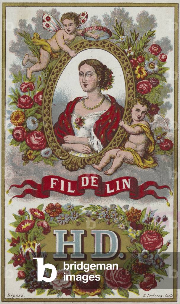 Label for linen thread (colour litho)