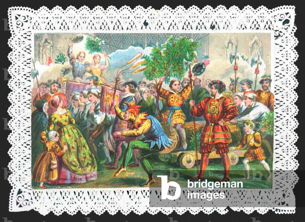 Big Celebration, Christmas Card (chromolitho)