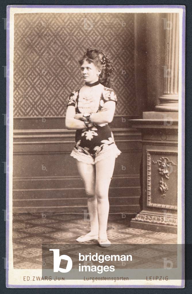 Circus performer (b/w photo)