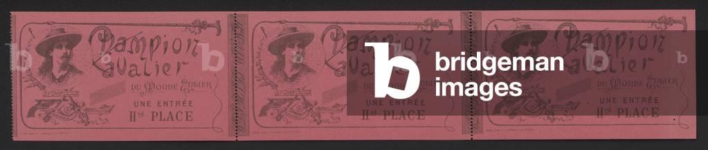 Admission tickets to Samuel Franklin Cody's Wild West Show, c1895 (litho)