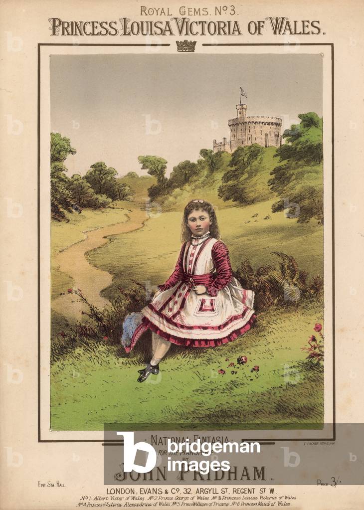 Princess Louisa Victoria of Wales (colour litho)