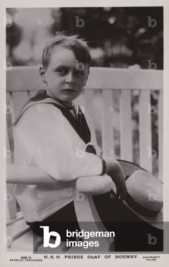 Prince Olaf Of Norway (b/w photo)