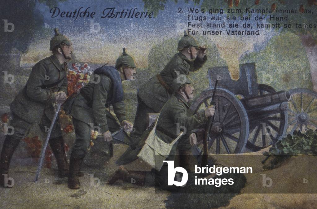 German artillery (colour litho)