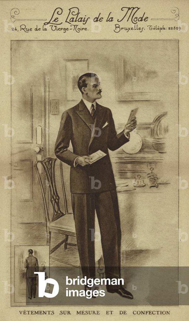 Mens fashion circa 1930s (litho)