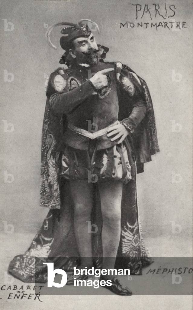Cabaret De LEnfer, Montmartre, Paris (b/w photo)