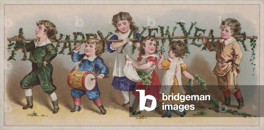 New Year's card (chromolitho)