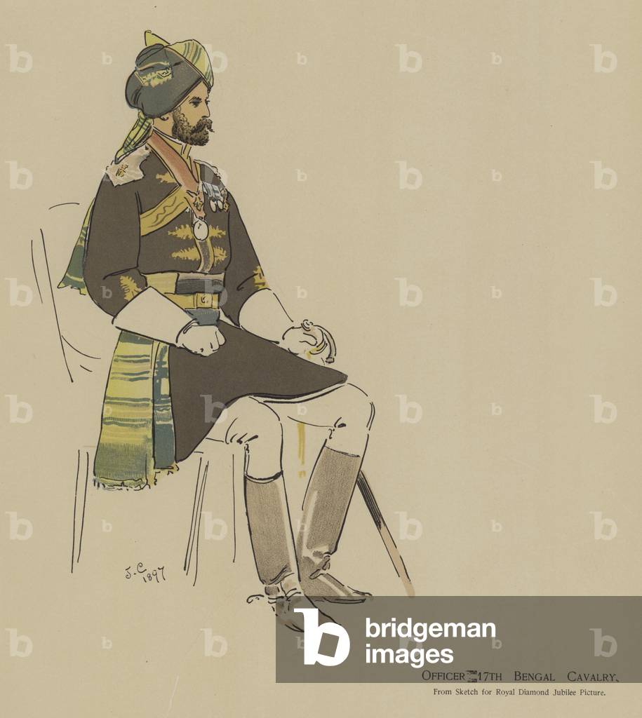 Officer 17th Bengal Cavalry (colour litho)