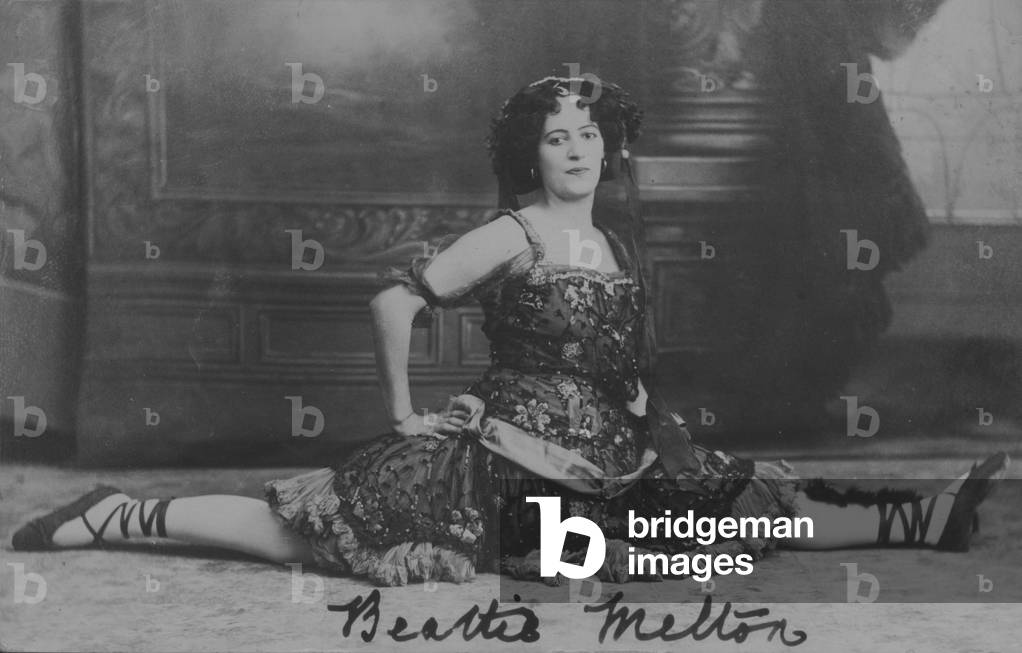 Dancer or music hall artiste, possibly Bealtis Melton (b/w photo)