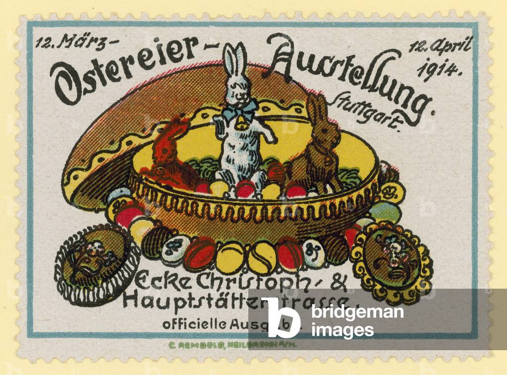 Easter egg exhibition, 1914 (colour litho)