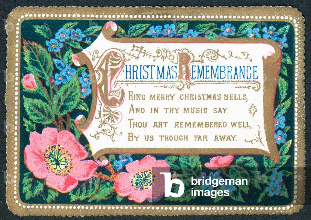 Christmas Remembrance, Christmas Card (chromolitho)
