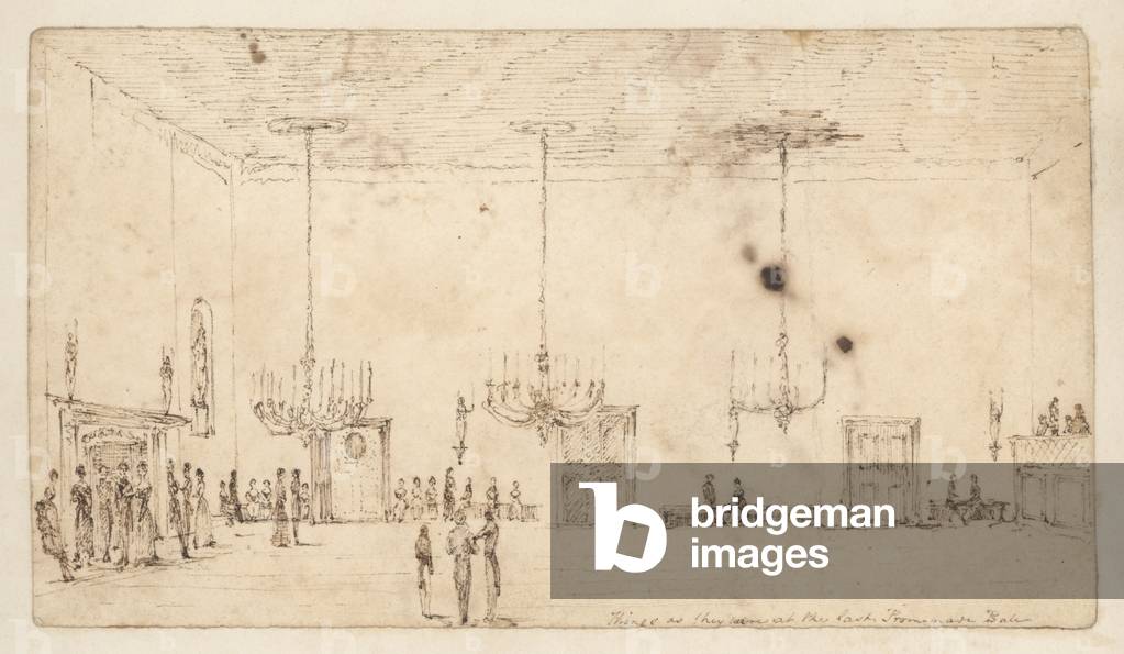 Things as they were at the last promenade, Bath (litho)