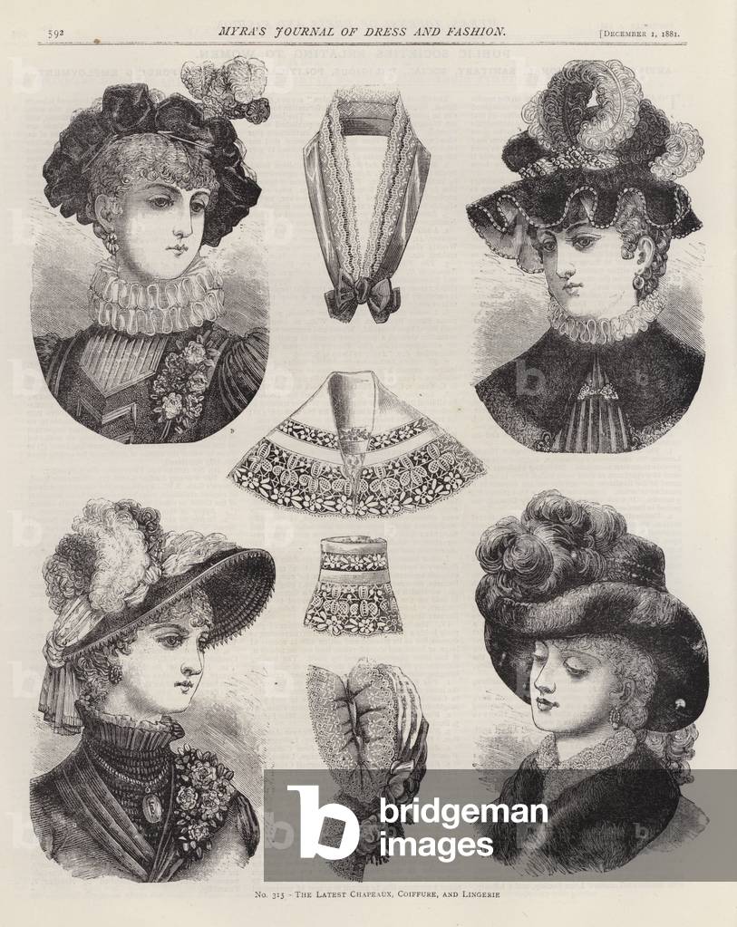 The Latest Chapeaux, Coiffure, and Lingerie (engraving)