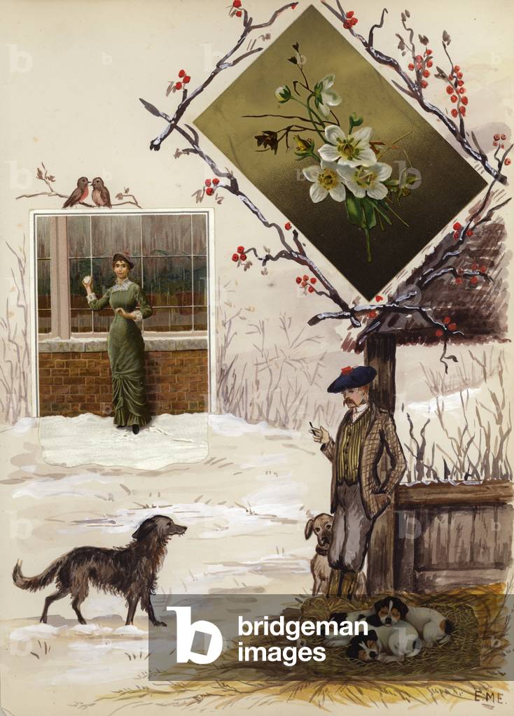 Page from late Victorian scrapbook (multimedia)